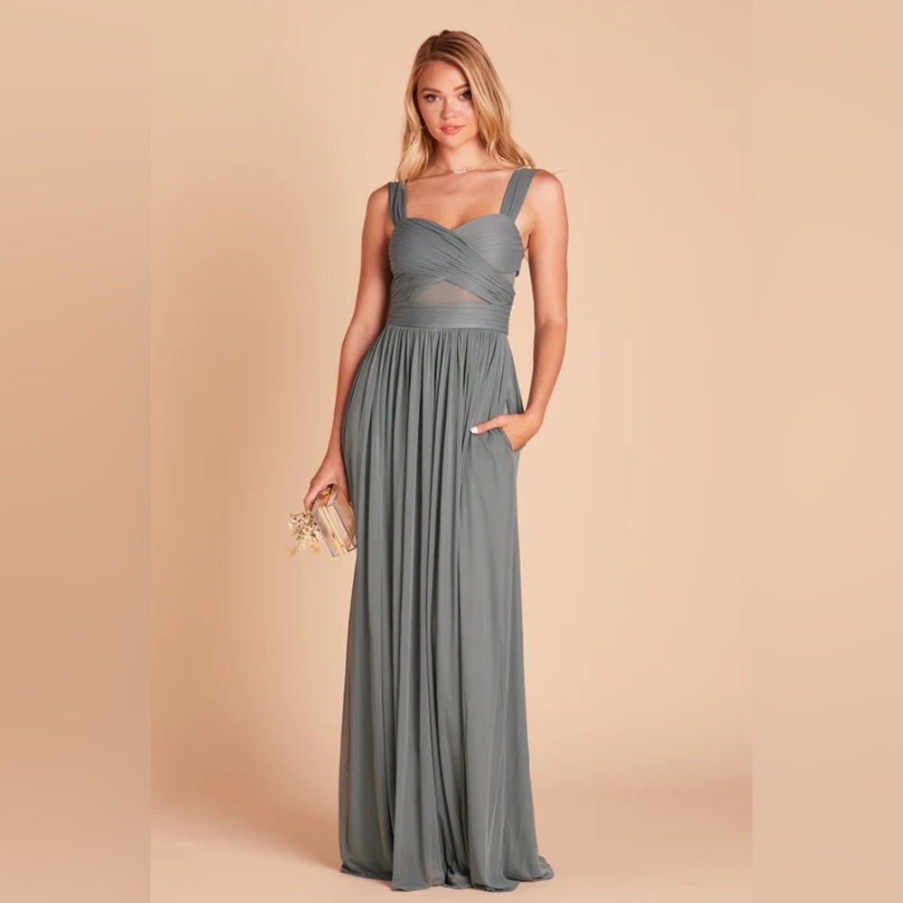 Birdy Grey ELSYE DRESS MESH SEA GLASS XS EXTRA SMALL NEW NWT BRIDESMAID WEDDING